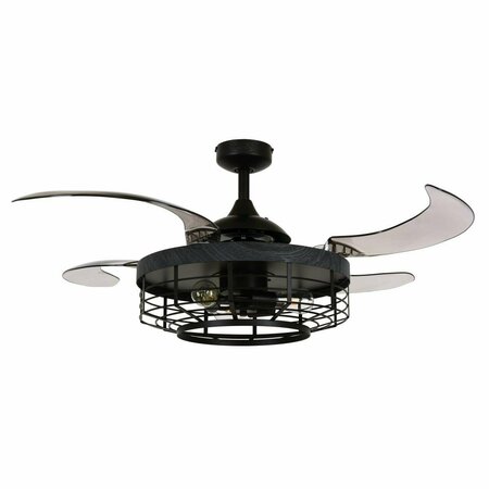 RAYO Montclair 48-inch Black with Black Trim AC Ceiling Fan with Light RA2772343